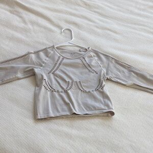 Urban Outfitters Cream Long Sleeve Top